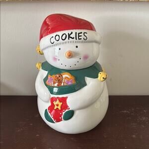 Hallmark | Snowman Cookie Jar- 2 Piece Set NWOT